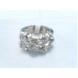 China (R-86) New Style Fashion Jewelry Silver Plated Ring white Clear Cubic Zircon supplier