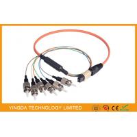 Round 8 Fiber MPO / ST Fan - Out Truck Cable Om2 , MTP Male Connector Jumper 900um
