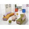 Bicolor Modern Upholstered Booth Bench Seating , Commercial Booth Sofa Seating