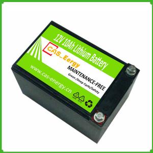 China Long time cycle high energy 12V10Ah LiFePo4 Battery For LED Light supplier