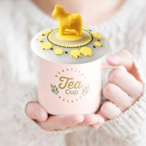 China Customized Silicone Cup Cover Customized Cartoon Cup Cover Soft Rubber 3D Doll Cup Cover supplier