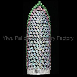 China custom 30 inch ab big stones crystal paegeant crowns or rhinestone crowns yiwu supplier pai crown jewelry factory supplier