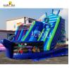 China Deslizador de agua inflable comercial con doble carril azul Deslizador inflable para fiestas wholesale