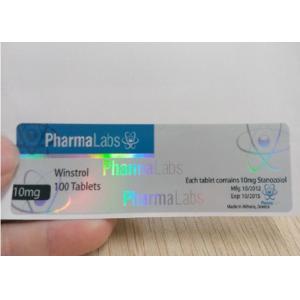Pill Bottle vial Vial Labels Laser Material Square Shape For 50 Mg Tablet