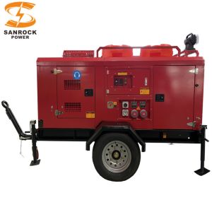 China Diesel Engine Pump Set 2 Wheel Dry Priming Pump Firefighting Diesel Powered Water Pump wholesale