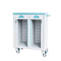 China Hospital Furniture Medical ABS File Trolley On Wheels Druable For Treatment on sale