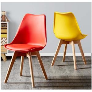 Nordic Wooden Leg Dining Chair Modern Tulip Chair Wear Resistant