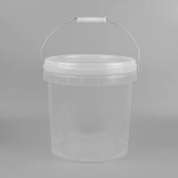 China Corrosion Resistance 5 Gallon Clear Plastic Pail Bucket Containers Screen Printing on sale