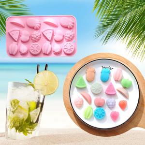 Odorless Silicone Ice Molds 16 Cavities Harmless Fruit Shaped