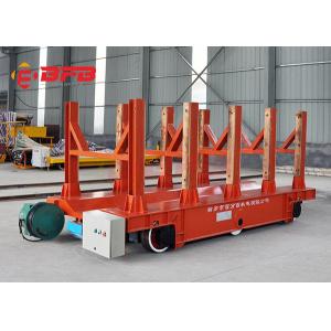 China 63T Heat Resist Heavy Duty Die Carts , Copper Workpiece Motorized Rail Cart Towed Transport Cart supplier