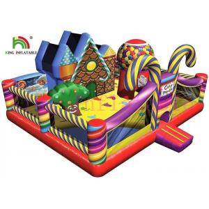 Candy Theme PVC Blow Up Bouncy Castle Colorful And Amazing Design For Kids