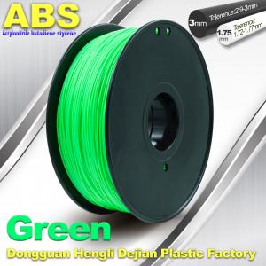 China Customized Green1.75mm / 3.0mm 1.0KgG / roll ABS 3D Printer Filament supplier