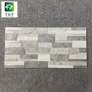 OEM Ceramic Plaid Floor Tiles 10mm Thickness Irregular Surface