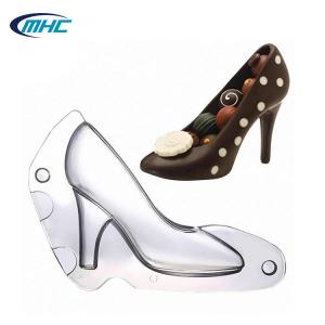 China Custom 3D High Heel Shoe Chocolate Mold Polycarbonate Baking Tools supplier