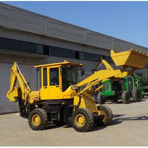 1600kgs Wheel Loader Tractor / Front Mini Backhoe Loader With Enlarged Operator Cabin