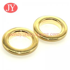 Glossy gold 21x12x4.5mm Nickle free High quality brass metal shoe eyelets and grommet for clothing