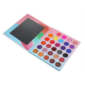 China Custom Cardboard Eye Makeup Eyeshadow Palette Colorful Mineral Ingredient wholesale