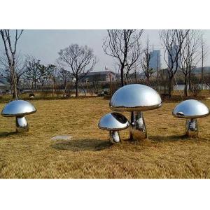 China Customized Polished Stainless Steel Mushroom Sculpture for Outdoor Garden Park wholesale