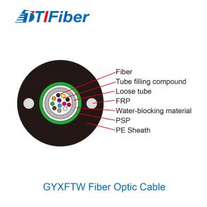 China Outdoor GYXFTW Aramid Yarn FRP Armoured Fiber Optic Cable For FTTH supplier