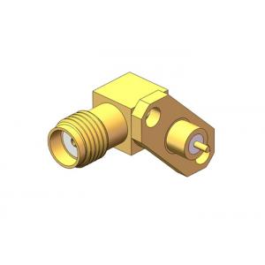 Connecteur SMA RF à angle droit 1.3VSWR plaqué or femelle 50Ohm