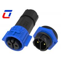 China Blue Black Waterproof 2 Pin LED Light Connector Wire To Board Power Connector on sale