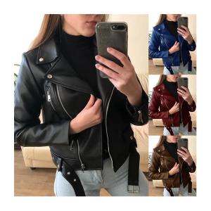 China                  Leather Jacket Winter and Autumn Fall Apparel Clothes for Women Cardigan Blazer Jacket Blazers Ladies Coats              supplier