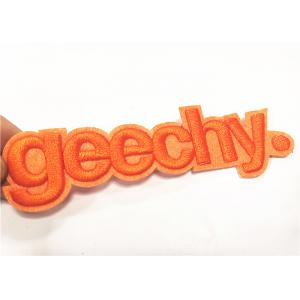 Garment Felt 3D Embroidered Letter Patch Commercial Brand Name