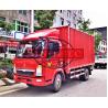 Closed Box Cargo Transport Truck 8 - 10 Tonsloading Capacity 6 Wheels