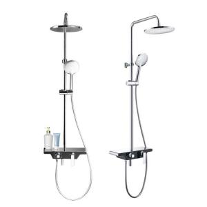 China Hot Cold Water Mixer Shower Sets Wall Mounted Shower Set And Copper Bath Rain Shower Set supplier