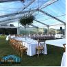 Outside Wedding Event Tents Decorations With Colorful Cocktail Table Sets