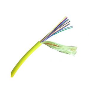 China Yellow Color Indoor  LSZH Or PE Outer Sheath Flame Retardant Distribution Fiber Optic Cable supplier