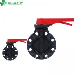 China Flange Connection PVC Manual Wafer Type Butterfly Valve for DIN ANSI JIS Standard supplier