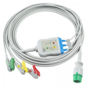 Yonker one piece ECG Cable  and Leadwires 9Pin ECG cable 3channel EKG Cable