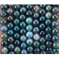 China Round Moss Agate Bead 4mm Gemstone Beads For DIY Jewelry Making on sale