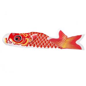 China Fish Shaped Personalized Advertising Flags , Eco - Friendly Japanese Carp Flag supplier
