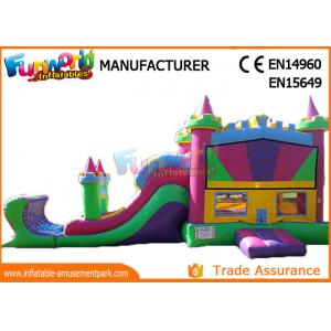 China Kids Inflatable Bouncer Slide , 0.55mm PVC Tarpaulin Combo Castle supplier