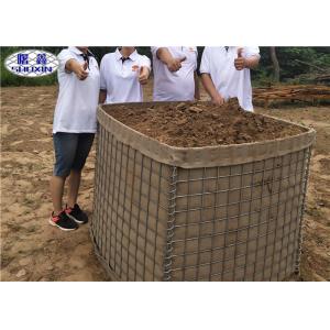 China Earth Filled Sand Filled Barriers , Security Military Bastion Basket Sand Box supplier