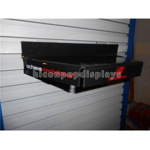 Custom Clothing Retail Store Fixtures Hanging Acrylic Shoe Display Stand Black