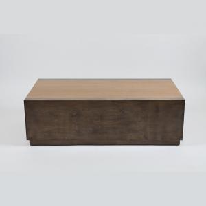 China Clean Lines Square Solid Wood Coffee Table For Living Room Furniture supplier