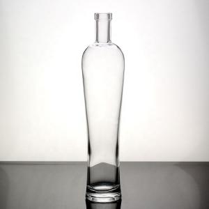 China Screen Printing Distinctive Tall Thin Bottle Long Glass Vodka Bottle 500ml 750ml supplier