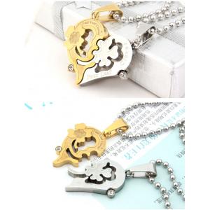 Fashion couples jewelry stainless steel pendant necklace couple necklaces for lovers