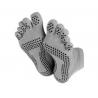 Custom logo Grey Grippers/Trampoline Non-Slip Crew Yoga Toe Socks