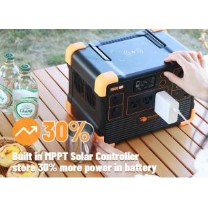 China Generador solar portátil de 614Wh con 3500 ciclos y panel solar de 300W con controlador de carga MPPT integrado wholesale
