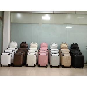 Zippered Unisex Leather Suitcase Bag , Shockproof Leather Rolling Luggage