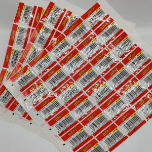 Rectangular Barcode Retail Store Labels BOPP Film CMYK Colors Grocery Store Price Label