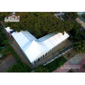 China 15m Width Luxury Wedding Tents with high peak and glass walling system for 500 people supplier