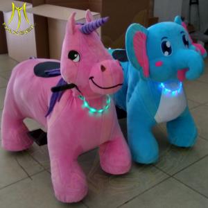Hansel train rides for kids and plush ride on toy unicorn from china with amusement park animal ride for mall business