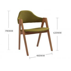 China Small Fabric Light Oak Kitchen Chairs , Restaurant Oak Upholstered Dining Chairs supplier