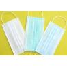 OEM Blue And White Earloop Disposable Masks For Restaurants , Beauty Salons