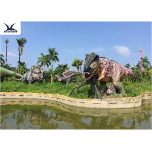 China Lifesize Giant Colorful T Rex Lawn Ornament For Game Center 110 V / 220A supplier